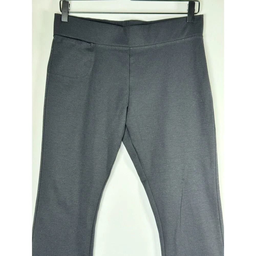 American Giant Pants Womens‎ 8 Black Cropped Flare Modal Stretch Made in USA